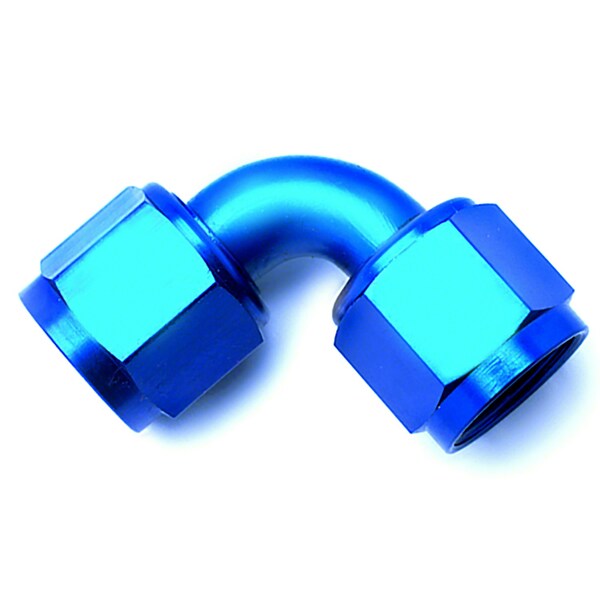 Speedfx COUPLER -8AN x 90 Degree Full Swivel; Anodized Aluminum; Black; Single 560890BK - main